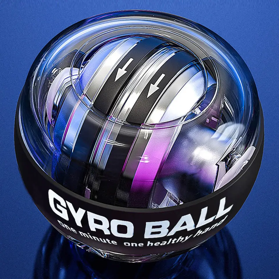 LED Gyroscopic Powerball, Wrist Trainer Ball Auto-Start Wrist Strengthener Gyroscopic Forearm Exerciser Gyro Ball for Strengthen Arms, Fingers, Wrist Bones and Muscles