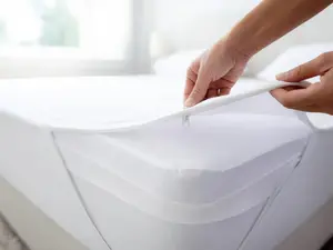 Zippered Mattress Protector Waterproof Encasement Twin Full Queen King Bed Bug Proof Cover Washable Soft Deep Pocket