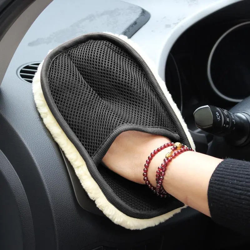 Car Styling Wool Soft Car Washing Gloves Cleaning Brush Motorcycle Washer Care Products