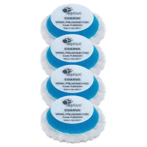 RUPES Blue Coarse Wool Pad 1.25 & 2 Inch (4-Pack)