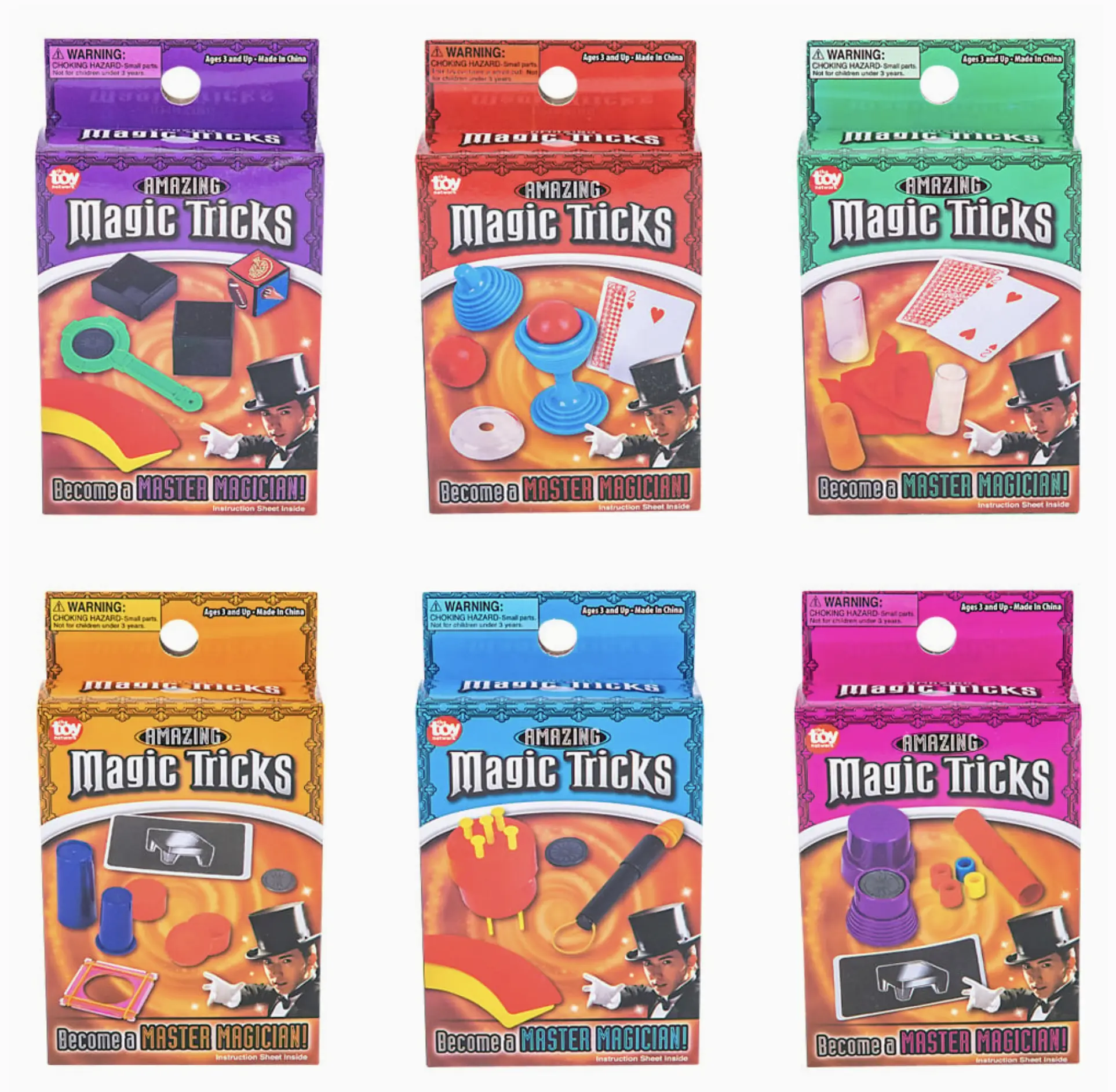 Kids' Magic Tricks Kit, 6-Pack Magic Acrobatics Equipment for Toys & Hobbies Games