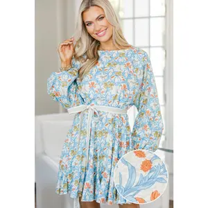 NURSING COLLECTION: Stay Close Blue Chintz Dress
