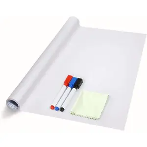 78.7"x17.7" Whiteboard Sticker for Wall White Board Contact Paper Dry Erase Wallpaper with 3 Markers Adhesive Poster Board Whiteboard for School Office   Drawing