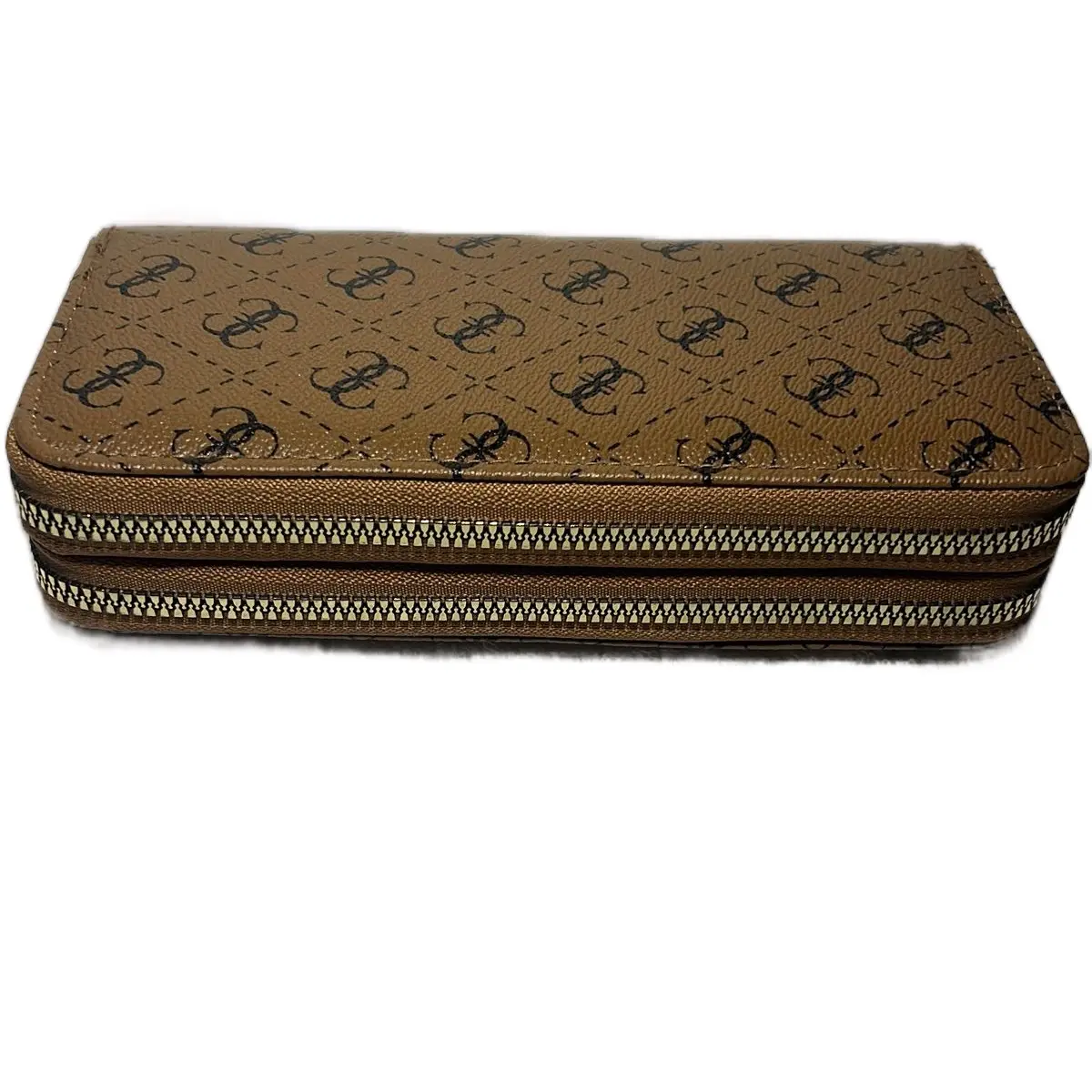 Brown wallet for women, have two zip Around