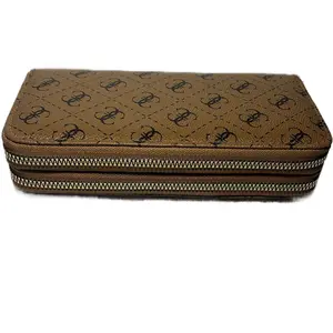 Brown wallet for women, have two zip Around