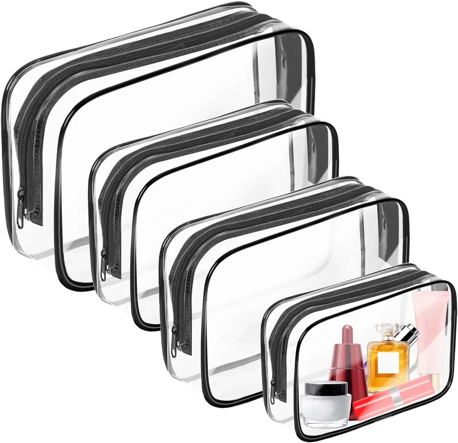 Travel Toiletry Bag with Multiple Compartments, Portable Makeup Organizer for Cosmetics, Skincare & Accessories