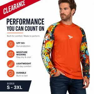 【RODEEL】RODEEL 902 Long Sleeve Shirts Men UPF 50+ Sun UV Protection Lightweight Quick Dry Moisture Wicking Breathable Cooling Activewear for Outdoor Sport Gym Workout Hiking Camping Running Fishing Boating Construction Landscaping, summervibes