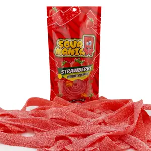 Sour Mania Extreme Sour Gummy Belts 3.6 oz Strawberry