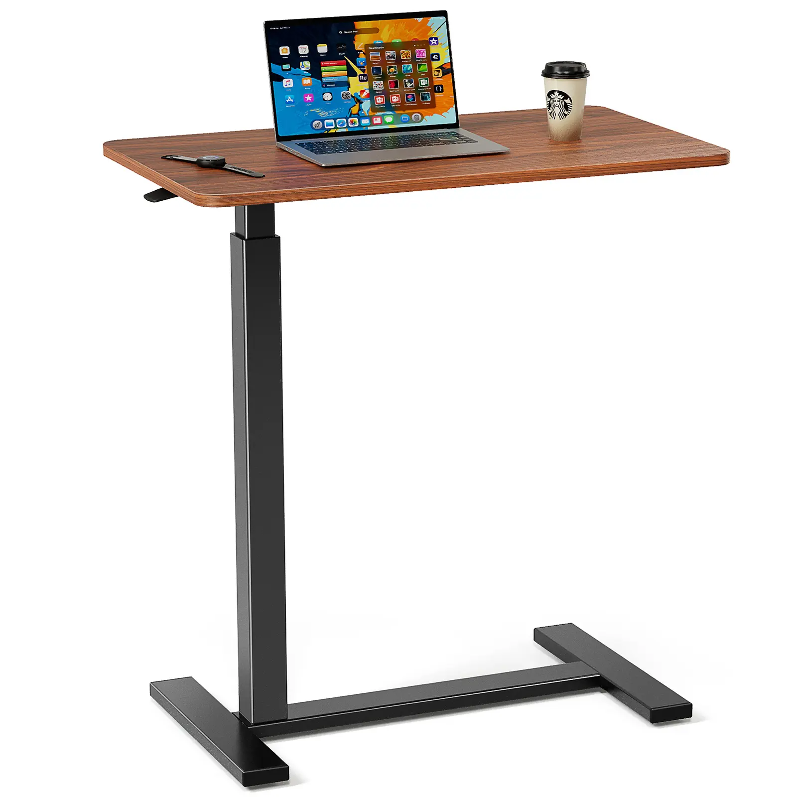 FurniChic Haven Adjustable Mobile Bed Table, Computer Desk, and Standing Table for Home and Office Study