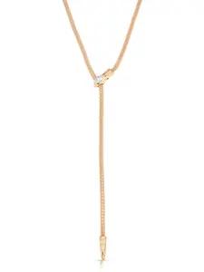 Ettika Serpentina Lariat Necklace with Gold-Tone Chain and Pendant