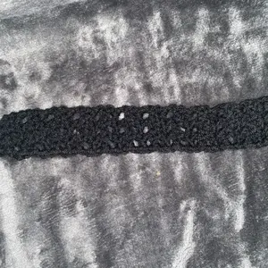 Black Crochet Headband as Shown in the Product Image - Simple Black Accessory