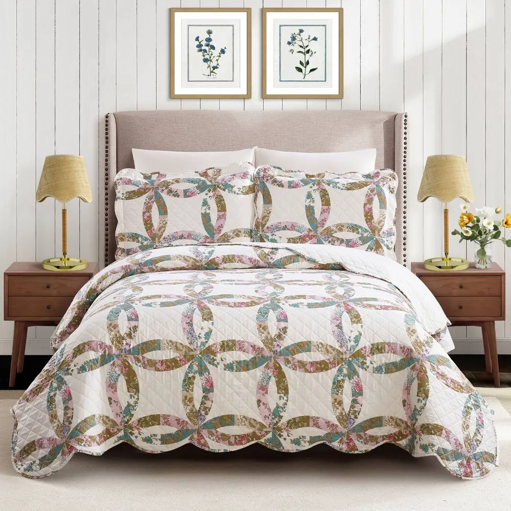 Modern Heirloom 3pc Dahila Chain Quilt Bedding Set Modern Heirloom 3pc Dahila Chain Quilt Bedding Set