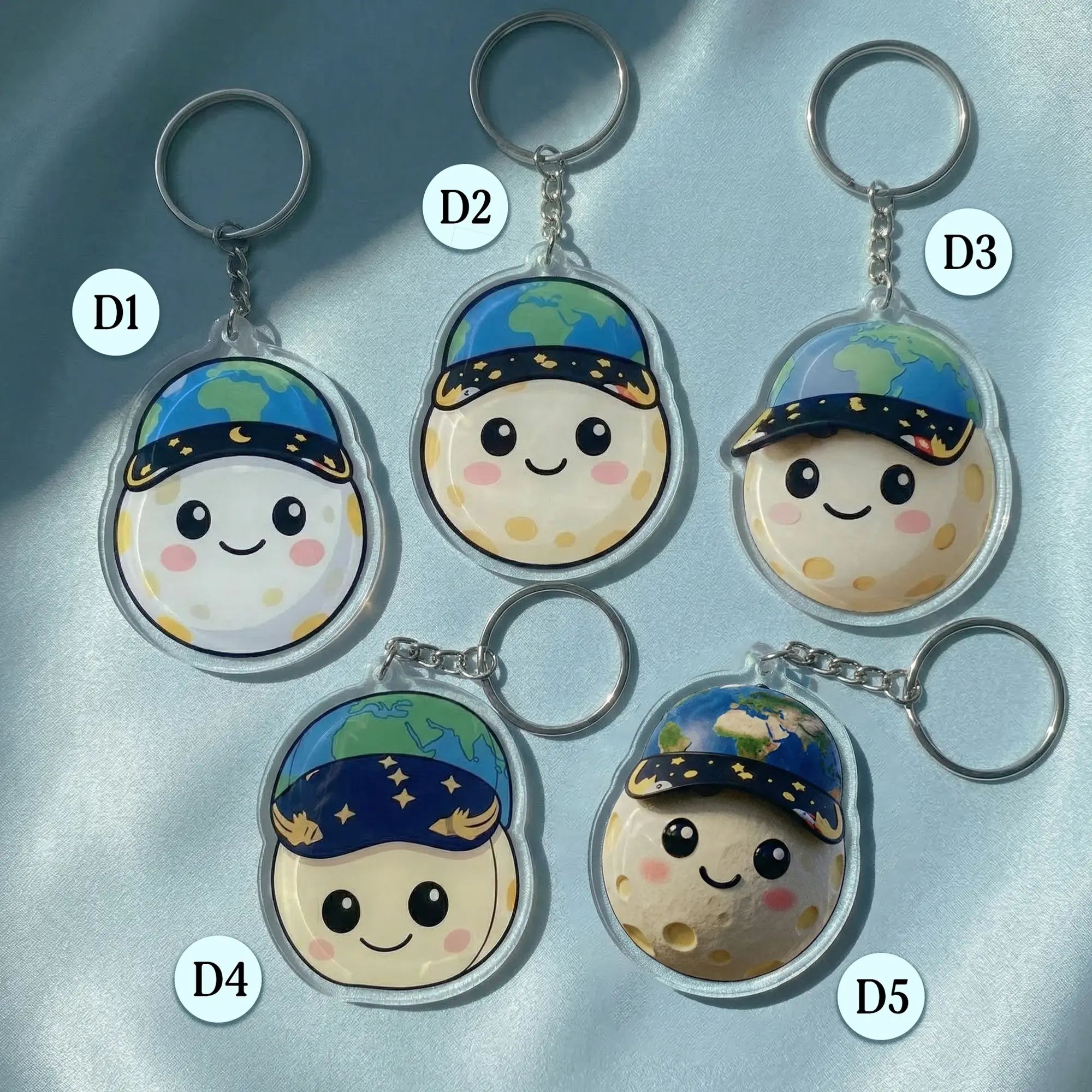 [Keychain] Rise Plushie Artemis II Acrylic One SIDED Keychain, Space Charm, Gift for Your Children