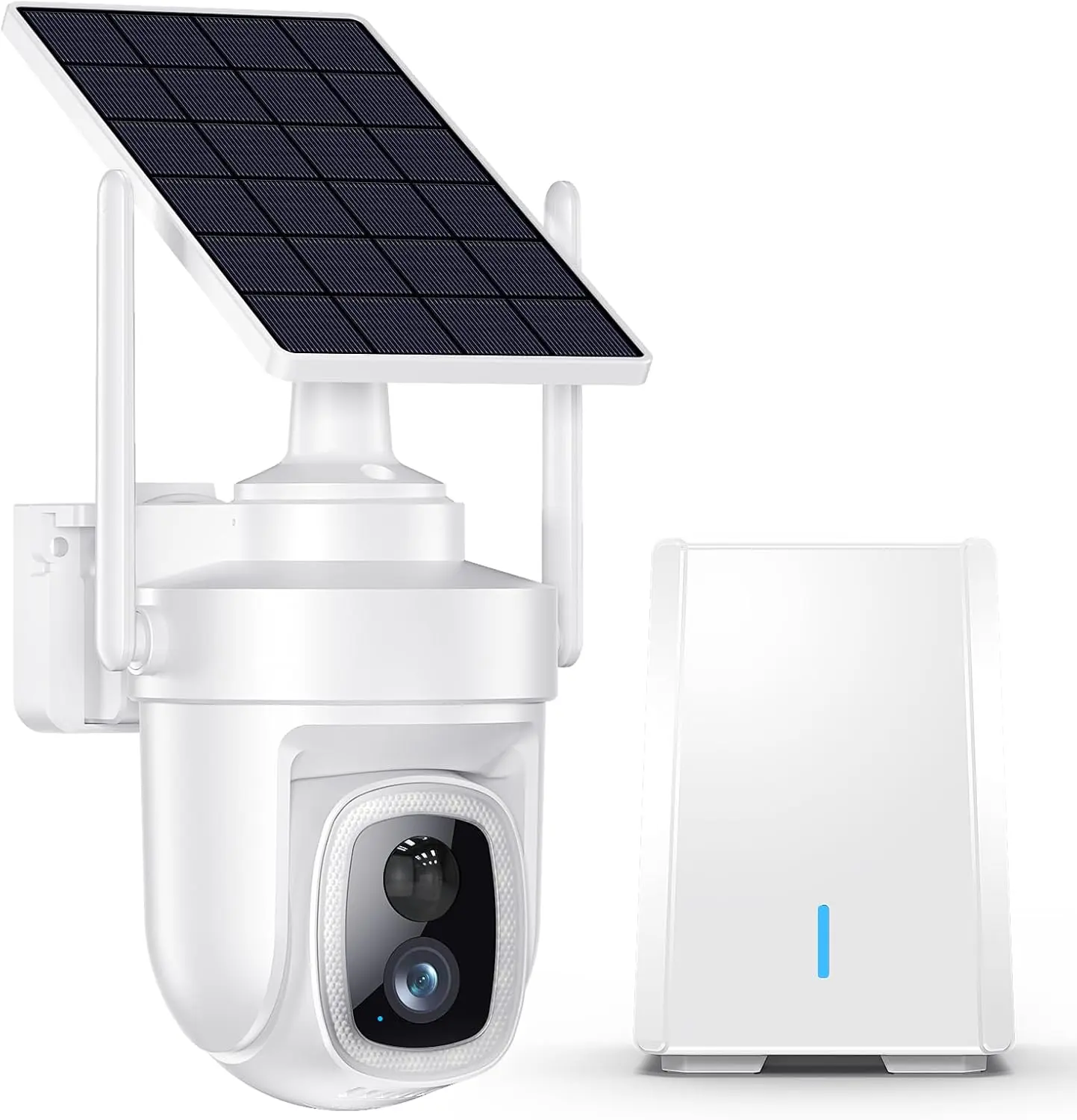 4K Solar Security Camera Wireless Outdoor with Local Storage Base | No Subscription or Monthly Fees,360° Pan&Tilt with Automatic Tracking,5G&2.4G Router Compatible,1 Cam Kit for Home Security
