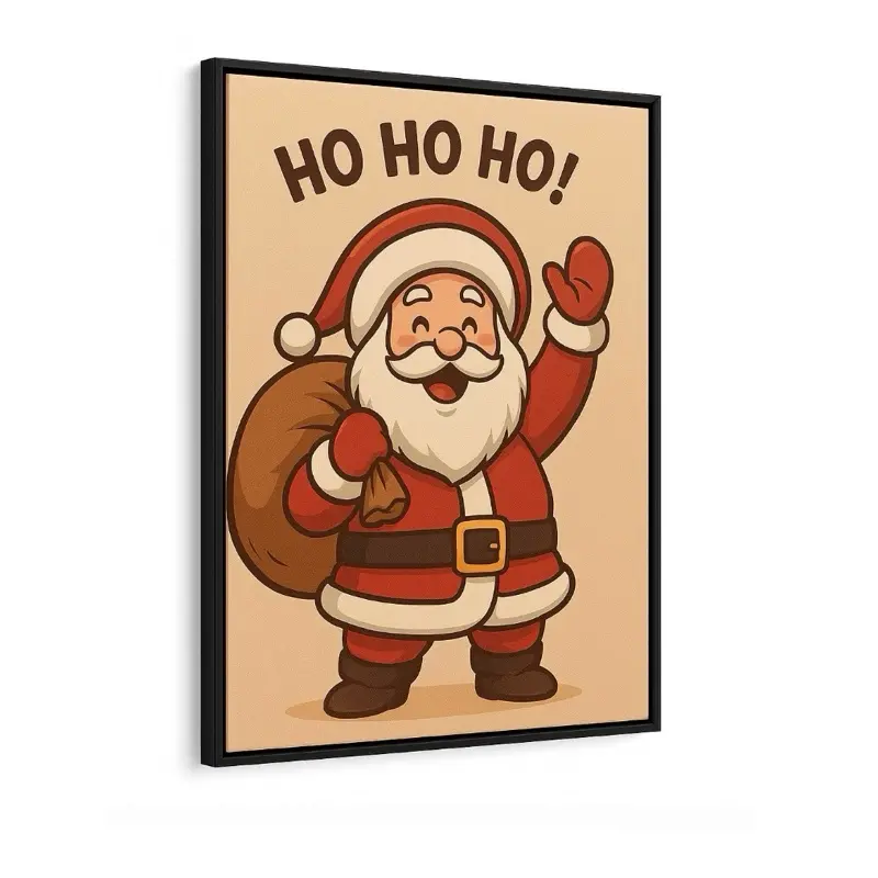 Christmas Home Decor Poster - Festive Santa Claus Wall Art for Holiday Season