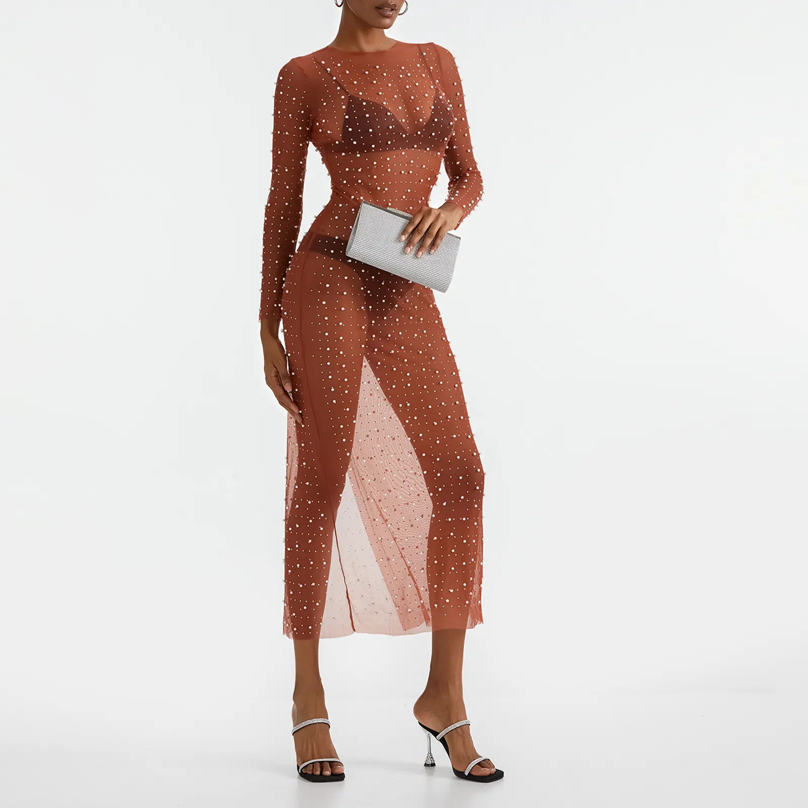 Women's Mesh Sheer Pearl Bikini Cover Long Sleeve Dress See Through Skinny Version Clothing Fishnet Bikini Coverups Rhinestone Beach Maxi Sundress pearl red dress fashion nova plus size - TikTok Shop Women's Mesh Sheer Pearl Bikini Cover Long Sleeve Dress See Through Skinny Version Clothing Fishnet Bikini Coverups Rhinestone Beach Maxi Sundress pearl red dress fashion nova plus size - TikTok Shop