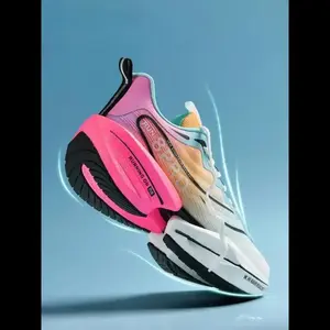 Unisex Professional Racing Shoes, Breathable Flyknit Design, Carbon Plate Bounce, Suitable for Marathon Training, Long & Short Runs