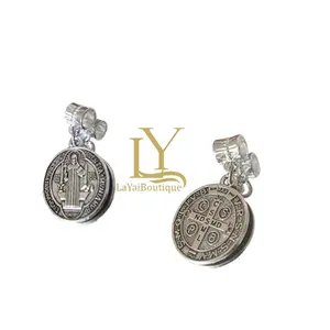 Charms Saint Benedict Silver Oro Laminado