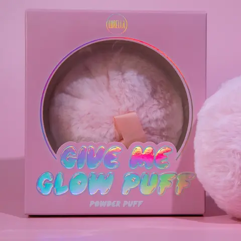Lurella Cosmetics Glow Highlighter Ball - Fluffy Cosmetic Puff with Glitter and Shimmer Effects, Ideal for Makeup Application