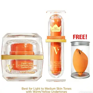 VC 5X Vitamin C Luminous Skincare Set: Glow-Enhancing Day Cream with SPF 30 + Revitalizing Night Oil | For Radiance, Anti-Aging & Deep Hydration