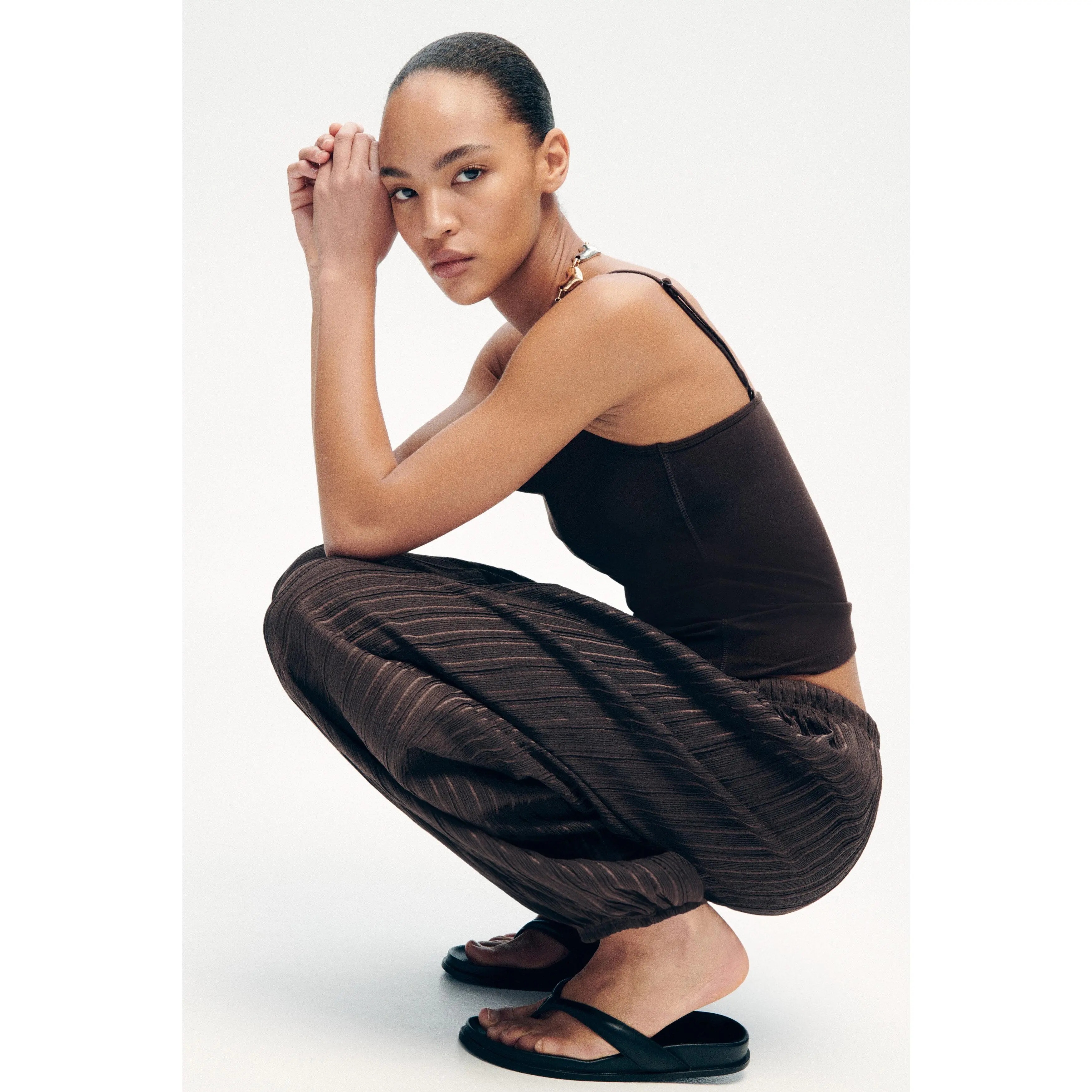 H&M Textured balloon trousers