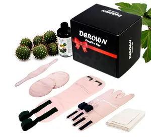 castor oil pack wrap,Castor Oil Pack Exquisite gift box set,  Reusable Organic Castor Oil Pack Kit for Neck Chest Waist Back Knee, Adjustable Elastic Straps Castor Oil Compress Pads, Machine Washable Anti Oil Leak