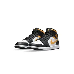 Jordan 1 Mid White Pollen Black Men's 554724-177 & GS 554725-177