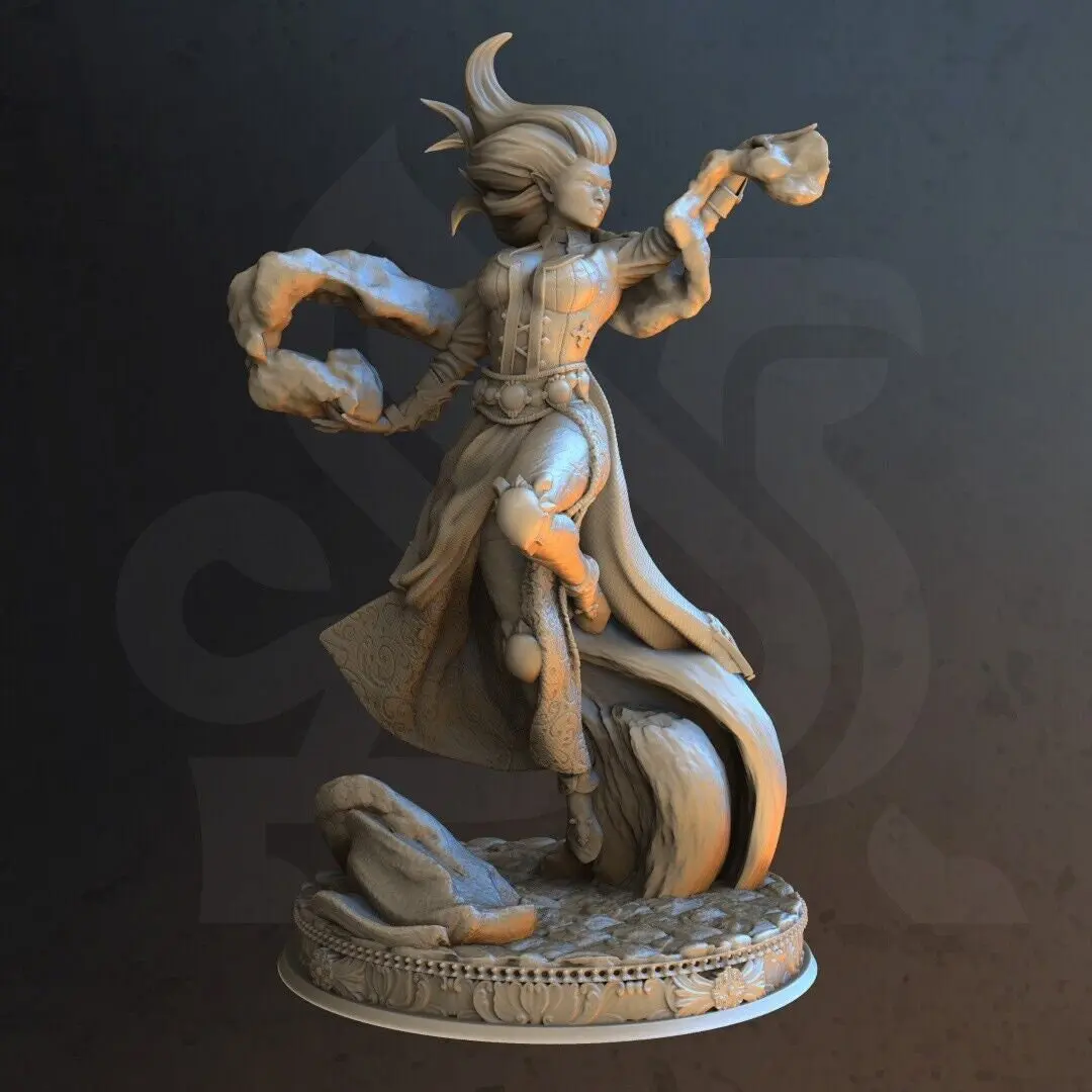 Archmaester of Golden Wisdom - Tharimaeth 3D-Printed Resin Miniature, DM Stash Character Minifigure Miniatures, Collectible Home Decor Statue, 3D-Printed Resin Miniatures