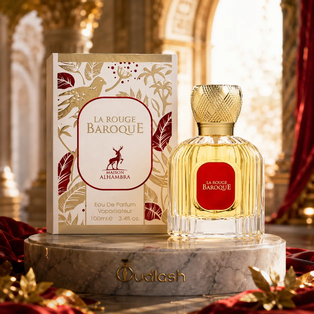 Maison Alhambra | La Rouge Baroque | Unisex Fragrance | 100ML |  Eau De Parfum | Saffron-Pear & Mandarin Orange