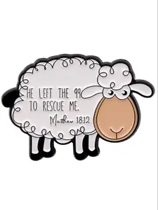 Adorable Cartoon Sheep Brooch Pin, Cute Design Badge for Bags Hats Jackets, Ideal Holiday Gift Choice, All Season Accessory, Hat Pins