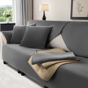 Sonoro Kate Luxury Chenille Fabric Sofa Cover, Cozy Durable, Easy to Clean Non-Slip & Machine Washable, Furniture Protector for Dogs Cats