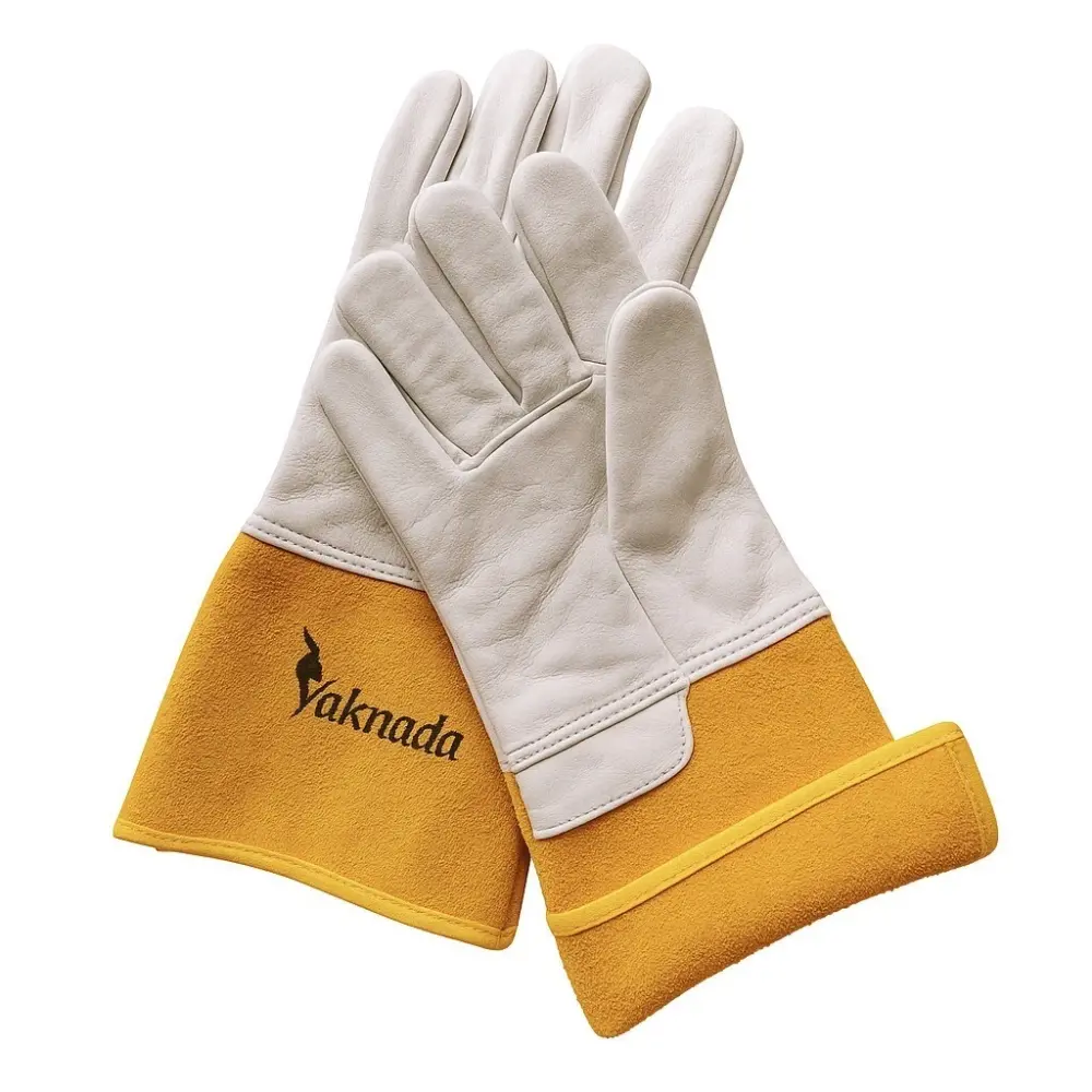 TIG Welding Gloves, Premium Goatskin Leather Gauntlet Gloves, Heat Resistant Soft & Flexible Welding Gloves with Long Cuff, 1 Pair