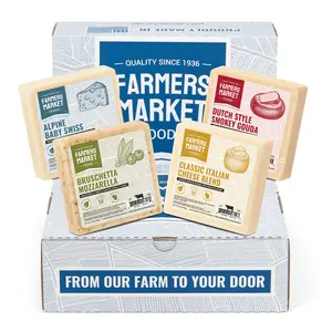 Farmers Market Foods Cheese Block Assortment Gift Box 6oz 4-Pack