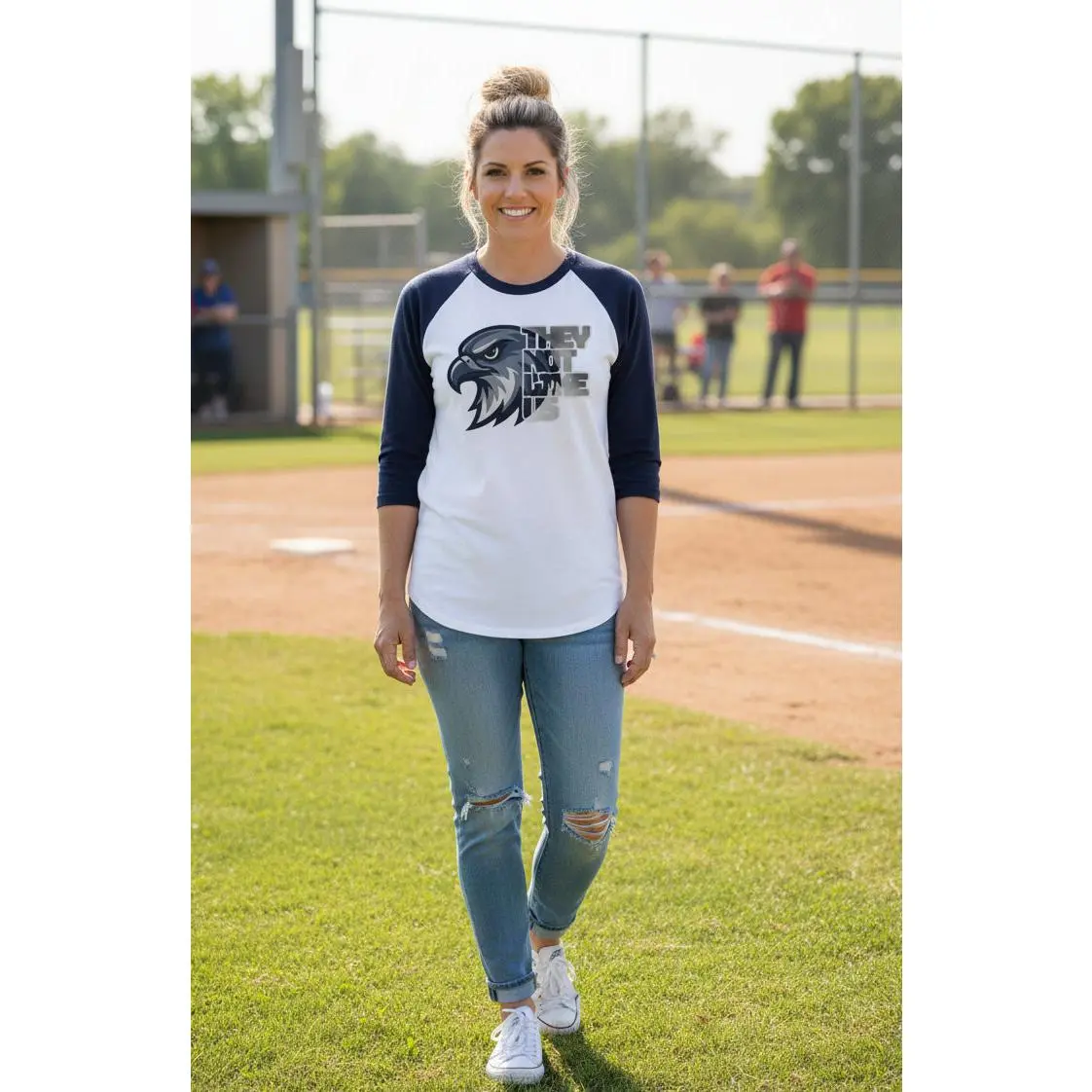 Falcons Mascot Raglan Shirt – Vintage Sports Tee