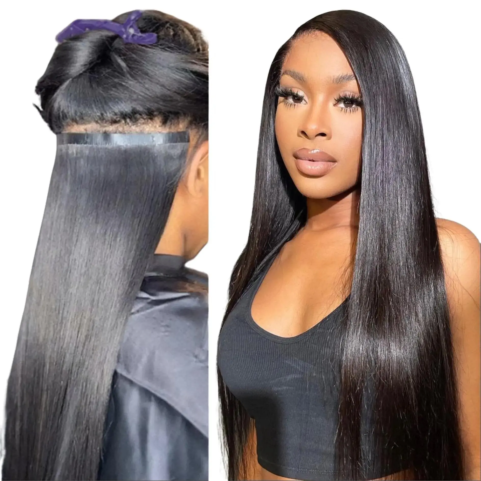 LUVME 100% Virgin Human Hair Extensions Seamless & Invisible Edge Straight, Body Wave, Kinky Curly, Yaki Straight, Messy Burmese Curl Clip-In Limited Time Offer TikTok Exclusive #luvmenewarrivals