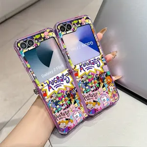 New Funnys Fashion Cools R-Rugrats phone case suitable for Samsung Galaxy Zflip 7 Zflip p5 Zflip 6 Z Flip 7 Flip 5 Flip 6 Protective anti drop transparent soft back cover Protector