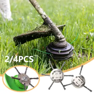 2/4PCS Steel Wire Wheel Grass Trimmer Head Universal Weed Brush Head Gardening Brushcutter Head Lawnmover Power Tool Accessories Parts Metal