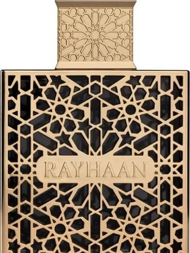 Rayhaan Gold Lattice Smoky Woody Oud Unisex Eau de Parfum Spray, 3.4 FL OZ (100ml)