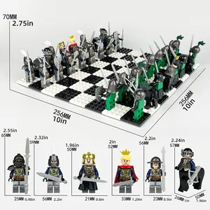 Intereseting Chess Game Set With Building Block Dly, Classic Educational Chess Set For Thinking Expansion