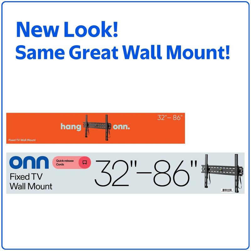 Fixed TV wall mount, suitable for TVs from 32 inches to 86 inches, with a load capacity of up to 120 pounds.