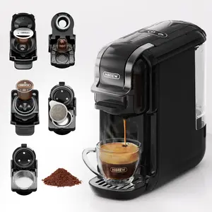 HiBREW H2B 5-in-1 Capsule Coffee Maker, Pod Coffee Machine 20 Bar Espresso Machine for Pods, for Kcup*/Nes*/DG*/Espres so Powder, Makes iced coffee Suitable for home kitchens, offices, and quick production