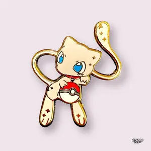Mew Anime Pin Mythical Pink Cat Pin - Cute Galaxy Companion Enamel Badge for Collectors Featuring a Kawaii Cat Design