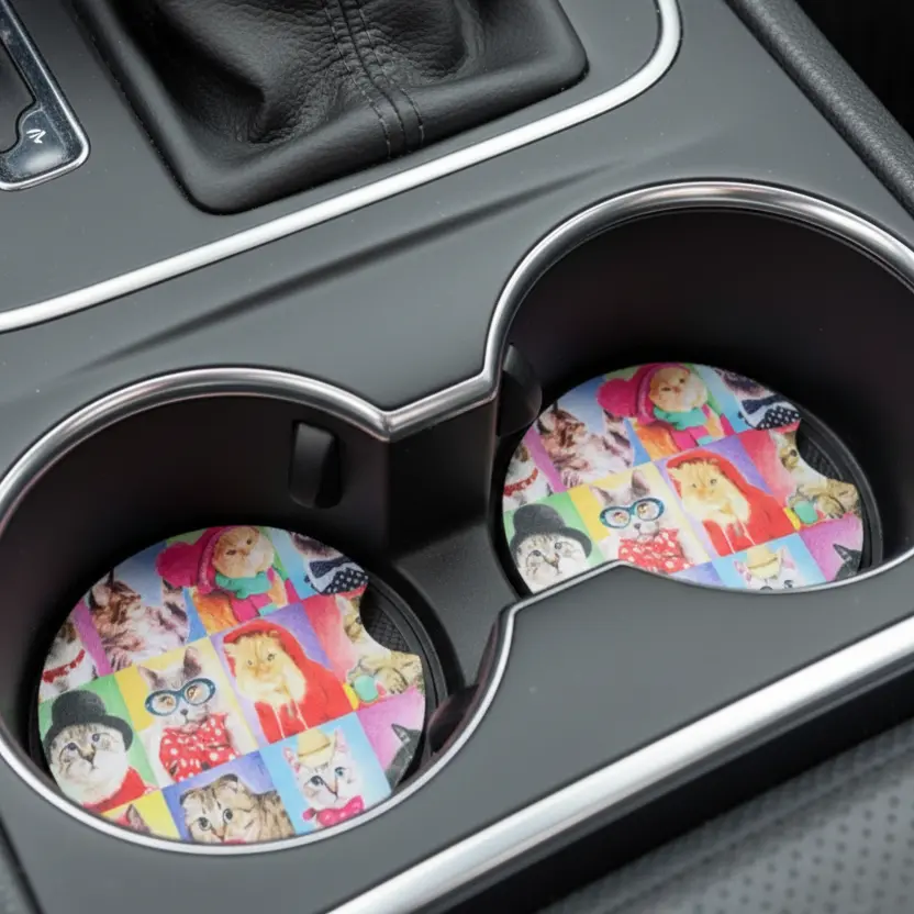 Cats Car Coasters Cats Car Coasters