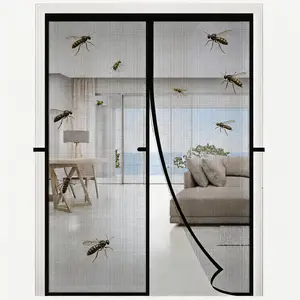 Magnetic Screen Door Auto Close, Mesh Curtain for Summer, Helps Keep Bugs Out, Pet Friendly, Easy Install Fits Most Doors