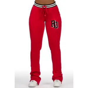 Esmeralda Red Super Stacked Track Pant