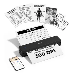 Inkless Bluetooth Portable Printer, Wireless Thermal Printer for Travel Home Office School, No Ink Needed, Compatible with iOS Android Laptops, Supports Full-Size 8.5"x11" US Letter & A4 Prints fathersdaygiftideas