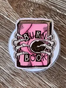 Burn Book Grip Magnetic Kindle Grip Book Lover Cute Kindle Accessories Phone Holder PopSocket Phone Grip Magnetic Pop Socket Phone Grip