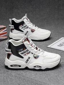 Men's Basketball Shoes, Trainer Shoes, Durable Thick Sole, High-Top Lace-Up Design, Excellent Comfort, Suitable for All Seasons Outdoor Activities