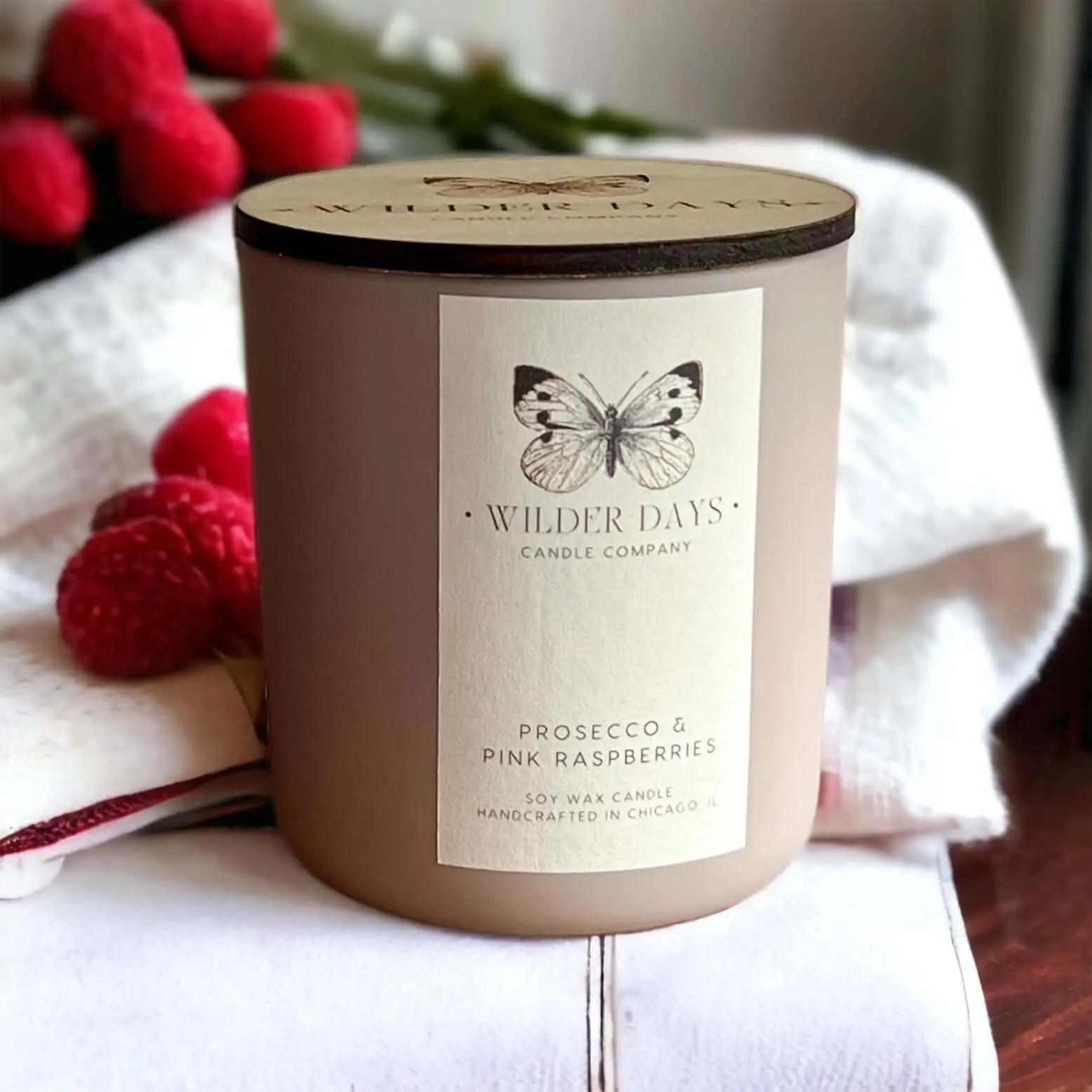Prosecco & Pink Raspberries - Soy Candle