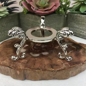 Scroll Sphere Stand Small - Silver Metal for Spheres 20-60mm